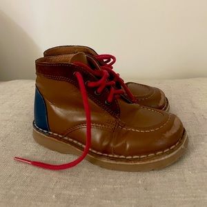We A Family Toddler Boys Tan Leather Boots Size 8.5
